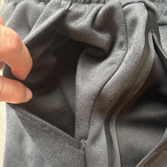 Mens Athletic Joggers Zipper Pockets Elastic Waistband Soft Fabric Size L Black - Picture 6 of 11